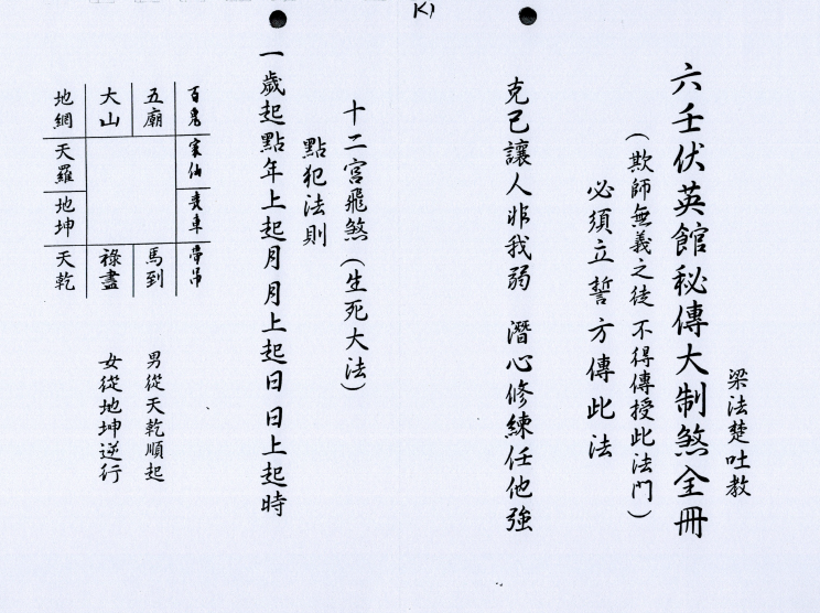 六壬神功学院教程《六壬灵符秘传》74页  电子版